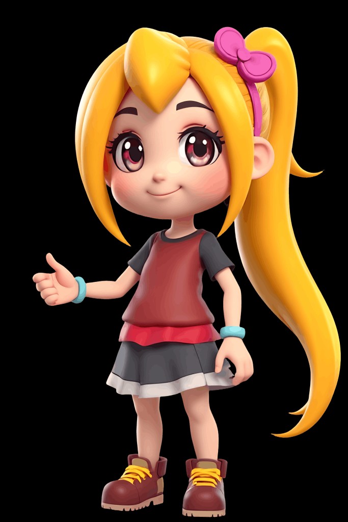 Friendly cartoon character waving hello